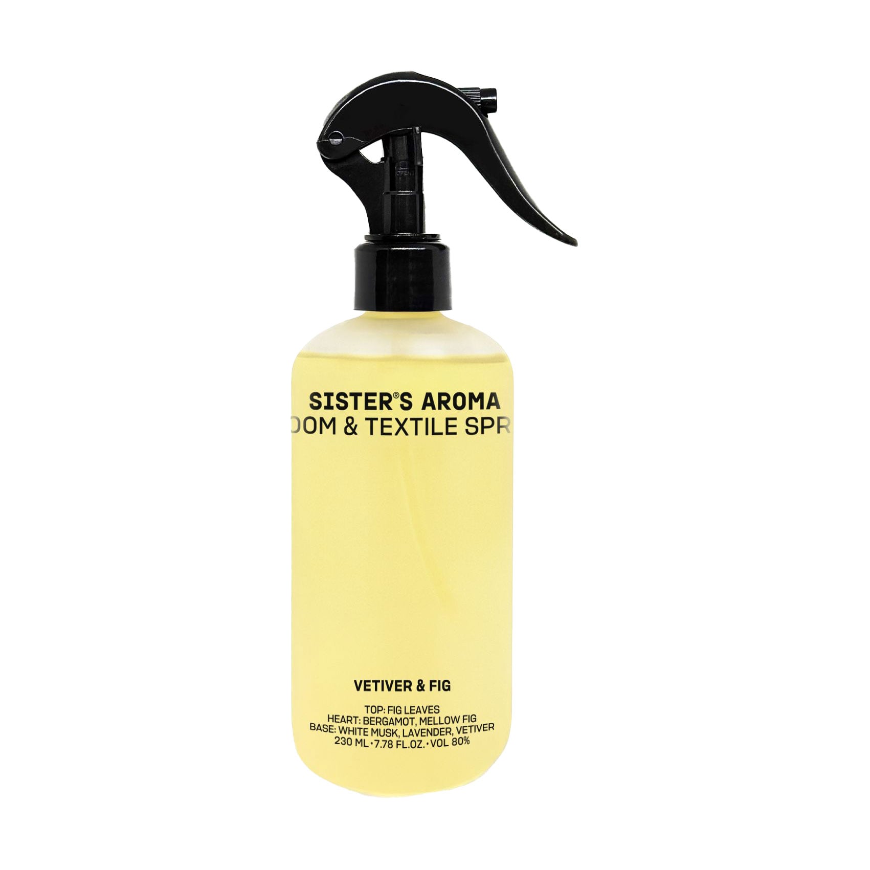 Парфумований спрей для кімнати та текстилю Sister's Aroma Vetiver &amp; Fig, 230 мл